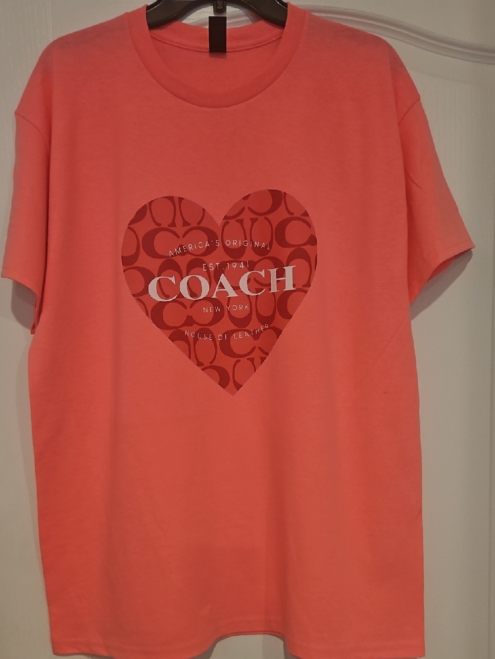 Pink Heart Logo Graphic Tee New